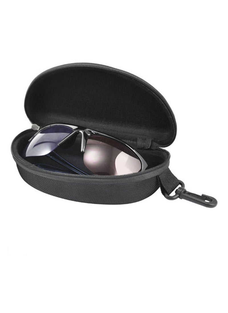 Generic Portable Sunglasses Eyeglasses Case Zipper Hard Shell Box With Clip  - Image 2