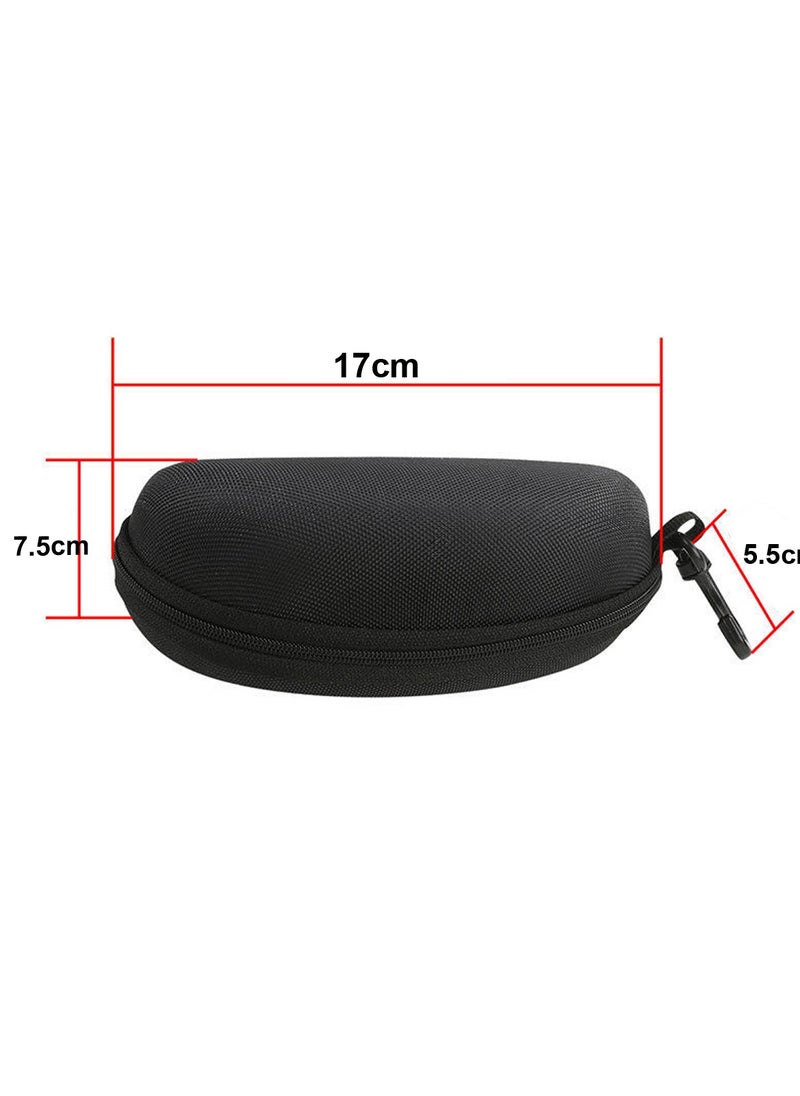 Generic Portable Sunglasses Eyeglasses Case Zipper Hard Shell Box With Clip  - Image 4
