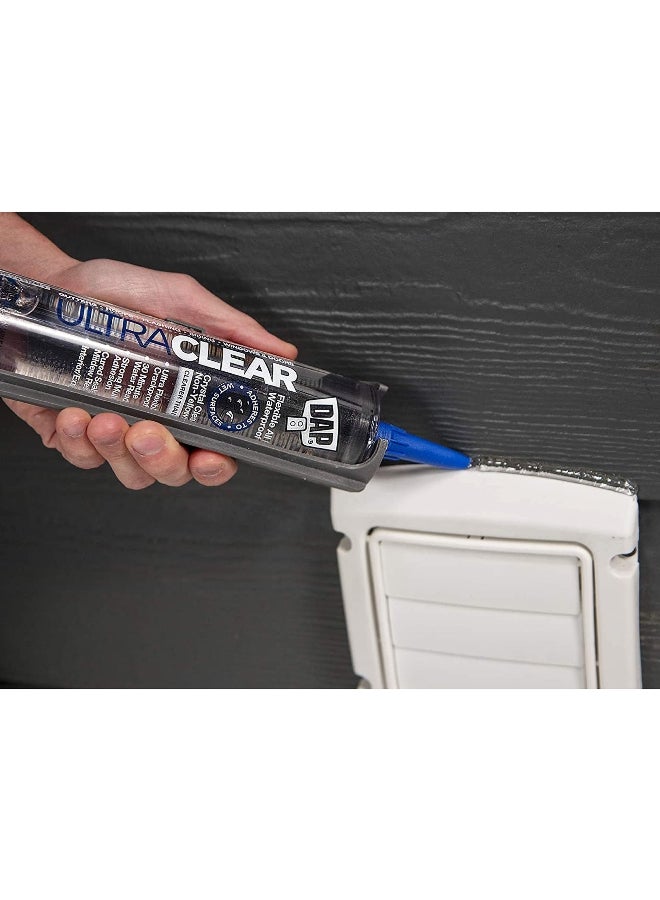 Dap Ultra Flexible All Purpose Waterproof Sealant Clear 10.1 fl oz 7079818388 - Image 3