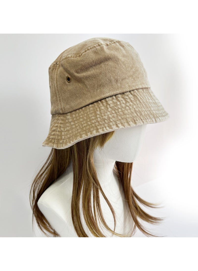 Generic Washed fisherman's hat Denim sun hat Outdoor sunscreen spray basin hat Fashion travel hat  - Image 5