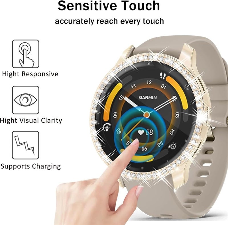 واقي شاشة لامع لجهاز Garmin Venu 3S، أغطية واقية من مادة TPU الناعمة من الألماس، أغطية واقية من الصدمات لملحقات مقاس 45 مم - Image 5