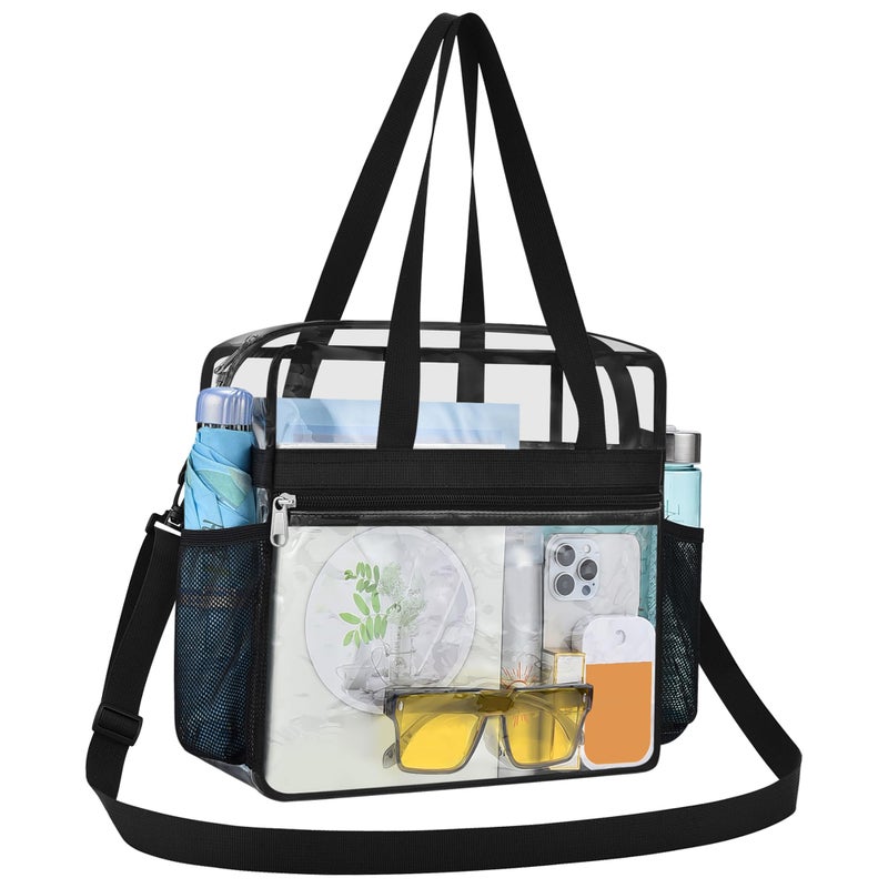 USPECLARE Clear Bag Stadium Approved,Transparent Tote Bag for Stadium Security Travel & Gym Work Sports Games Concerts - Image 1