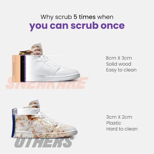 SNEAKARE Quick Kit With Foam Cleaner - Contains 2 x 150ml Foam Shoe Cleaner, Medium Bristle Brush & Decreaser Lite - White Sneakers Cleaning Kit, Leather, Suede, Nubuck, Canvas - Sports Shoes Cleaner - Image 3