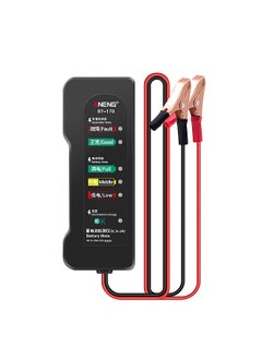 BT170 Portable 12V Car Battery Tester DC 9-24V Battery Testing Tool with LED Indicator Fault Analyzer Overload Test for Automobile Motorcycle