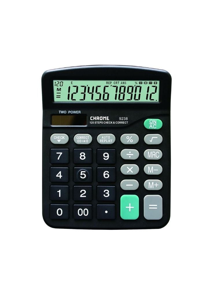 كروم حاسبة "كروم ٩٢٣٨" ثنائية الطاقة للمكتب - ١٢٠ خطوة للتحقق والتصحيح