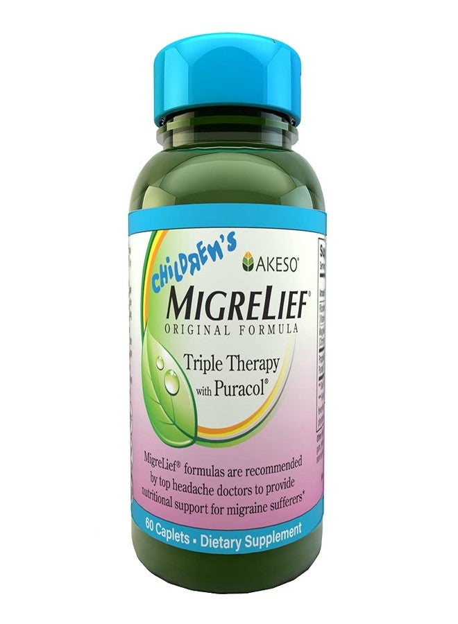 MigreLief ميغريليف® للأطفال - علاج ثلاثي مع بورا كول™ - دعم غذائي للأطفال الذين يعانون من الصداع النصفي - 60 قرص/إمداد لمدة شهر - Image 1