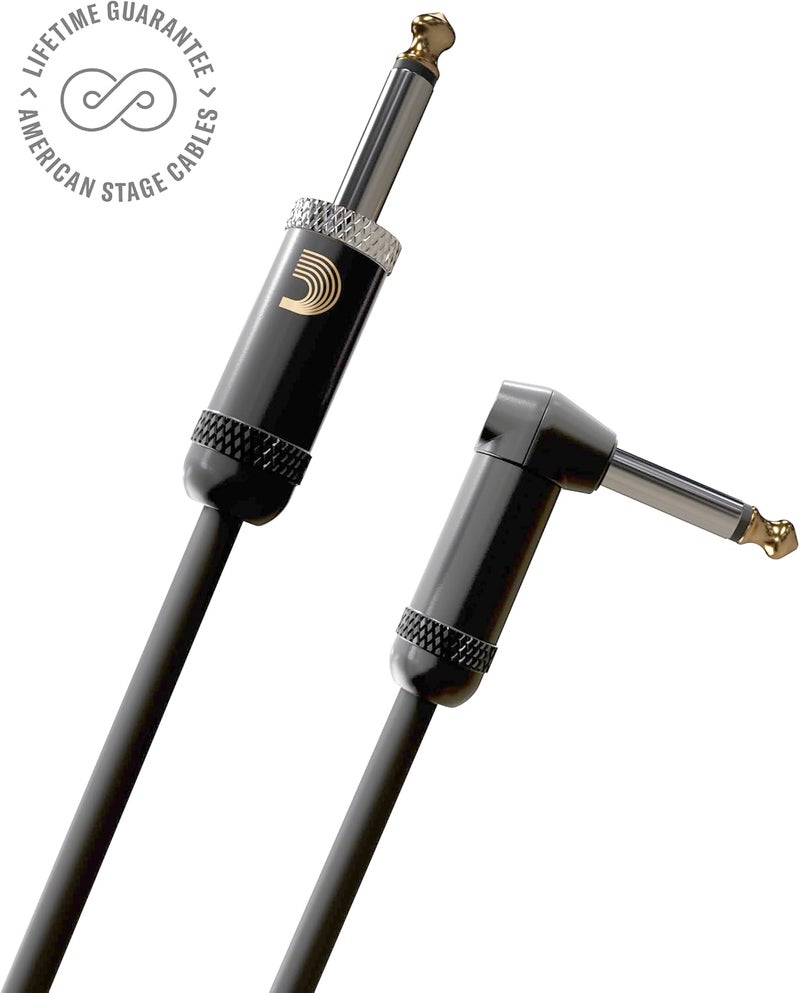 D'Addario Planet Waves American Stage Right Angle Instrument Cable - 20 Feet - Image 2