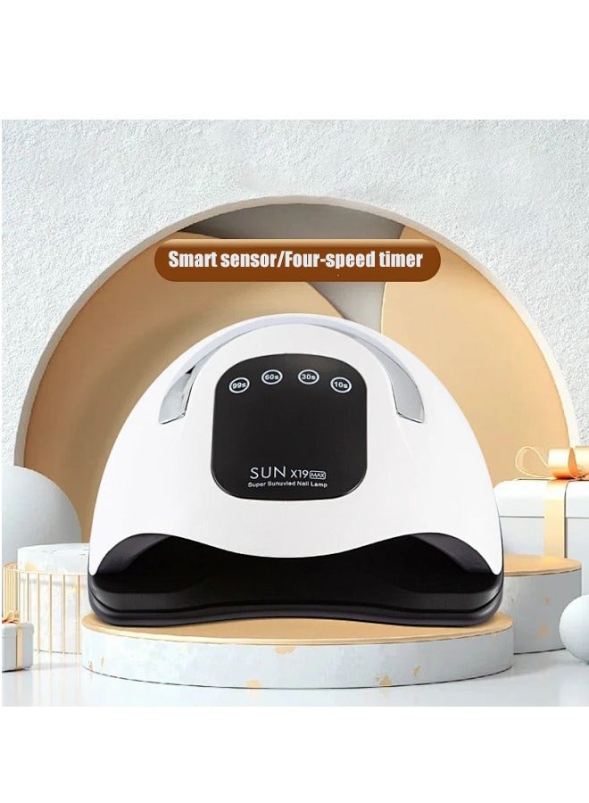 Max 320W Professional UV LED Nail Lamp For Nail Gel Fast Nail Polish Dryer With 72 Beads Auto Sensor 4 Timer Setting LCD Display For Salon And Home Use Nail Art Design Tools2 - Image 1