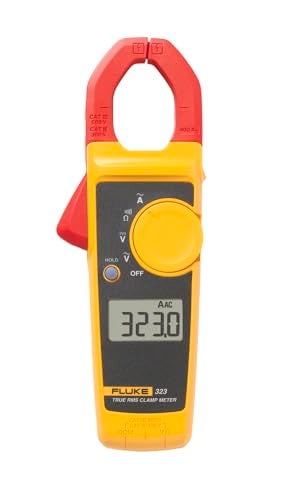Fluke 323 Clamp Meter for Commercial/Residential Electricians, Measures AC Current to 400 A,Measures AC/DC Voltage to 600 V, Resistance and Continuity, Includes 2 Year Warranty and Soft Carrying Case - Image 1
