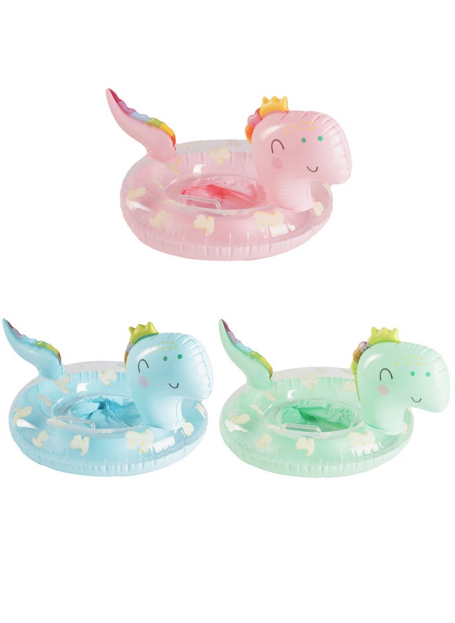 INS Children's Swimming Ring Thickened Cute Dinosaur Pants Ring Baby Seat Ring Sponge Base Ring With Handle-Outer Diameter After Inflation:Suitable For 1-4 Years Old Use-Inside Diameter After Inflation:Space Bear Sponge Underpants Circle