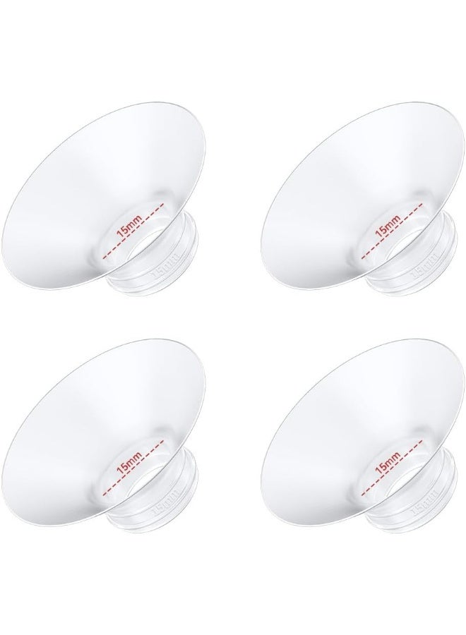 ايفارونال 4PC Flange Insert 15mm Compatible with Momcozy M5/M6/M9 Wearable Breast Pump Replacement - Image 1