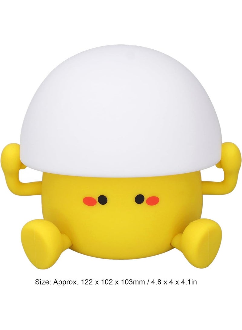 Egg Yolk Silicone Night Light , Rechargeable with 3 Brightness Levels and 30 Minutes Timer , Child-Safe Material with Cute Cartoon Design , Warm Lighting for Bedrooms and Offices , Special Gift for Kids and Adults on All Occasions  - Image 3
