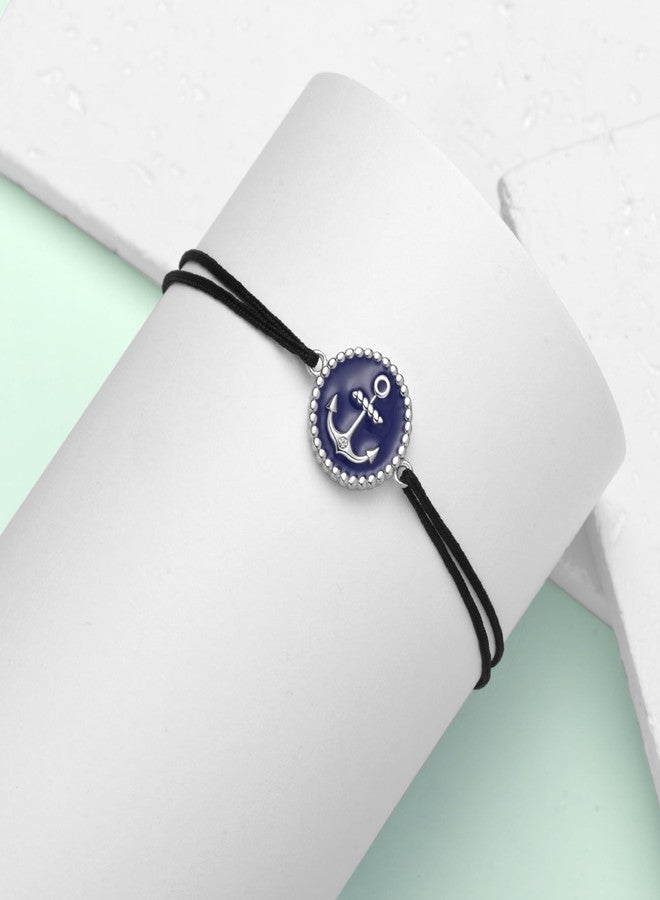 JENDEAR SHINE Anchor Anklet for Women 925 Sterling Silver Charm Anklet, Handmade Rope Chain Waterproof and Adjustable, Ladies Summer Beach Anklet Jewelry - Image 5