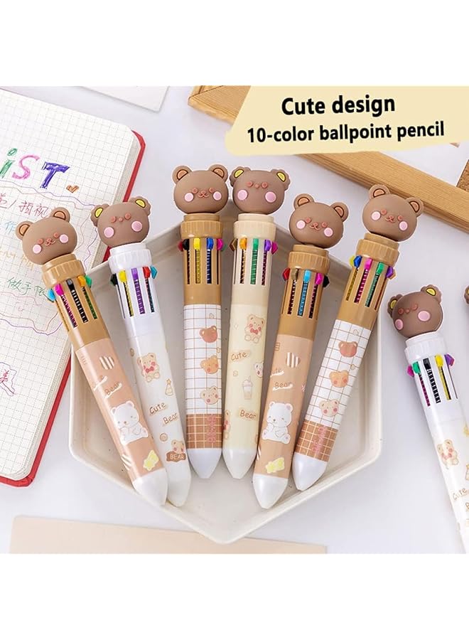 erorex Multicolor Ballpoint Pens 10 In 1 Colored Retractable Animal Ballpoint Pens Kids Adult Ballpoint Pens For Office Back To School Supplies Students Children Girls Gift 4 Pieces - Image 5