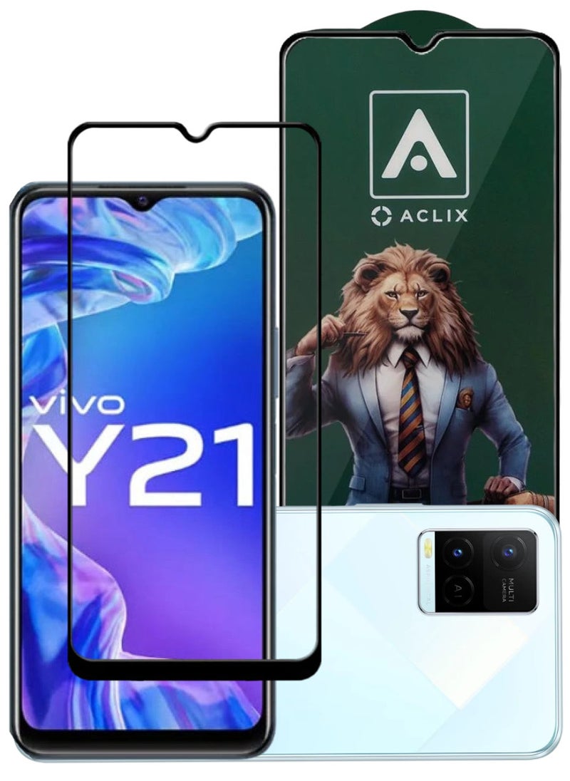 ACLIX Antistatic ESD Dustproof Premium Quality High Definition Tempered Glass Screen Protector Designed For vivo Y21 - Image 1