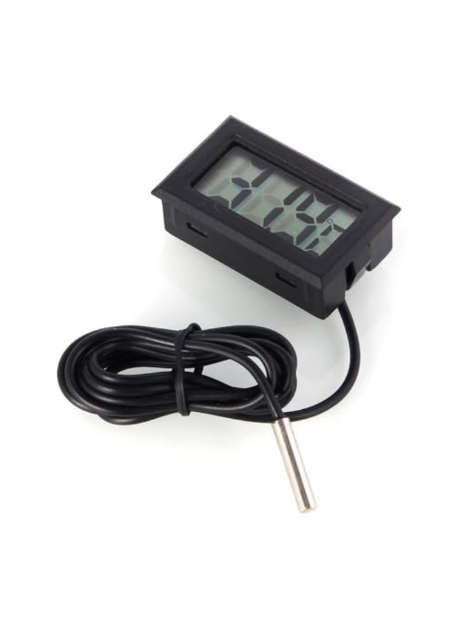 Digital LCD Thermometer Temperature Monitor with External Probe For Fridge Freezer Refrigerator Aquarium -Black - Image 4