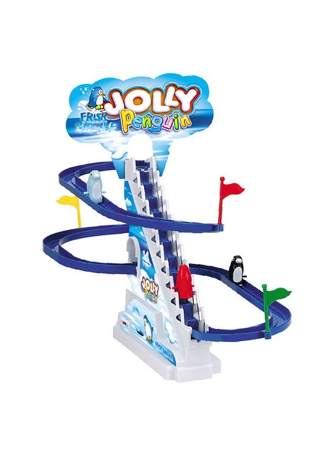 Toy Box Electric Penguins Stair Climb Track Toy Helps Color Recognition Multicolored For 3+ Years Kids  - Image 1