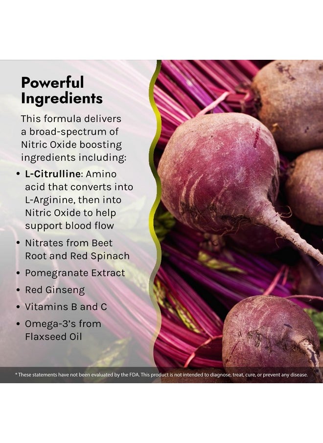 Irwin Naturals - Irwin Naturals Pro-Active Nitric Oxide PWR - 60 Liquid Soft-Gels - Blood-Flow Booster with L-Citrulline, Beet Root & Red Spinach - Image 1