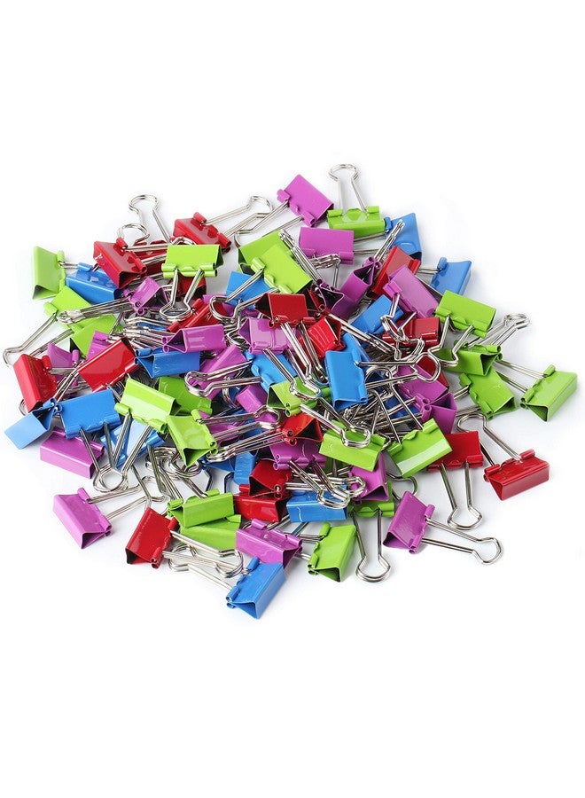 Mr. Pen - Colored Binder Clips, 0.75”, 100 Pack, Small Binder Clips, Mini Binder Clips, Small Binder Clips 3/4 Inch, Clips Office Supplies, Binder Clips Small Size, Colorful Binder Clips - Image 1