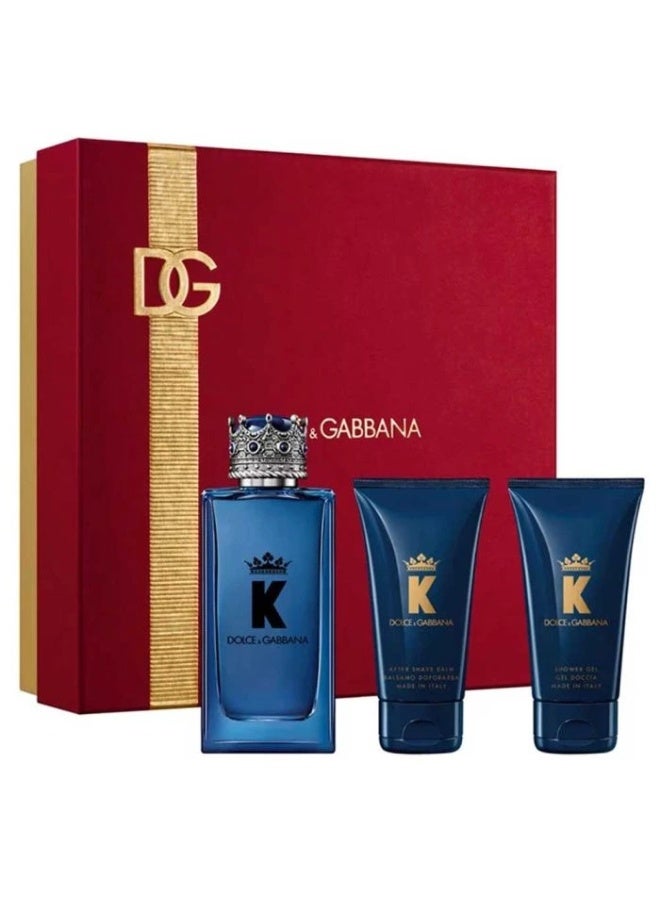 Dolce & Gabbana K For Men Set – Eau de Parfum 100ml + After Shave Balm 50ml + Shower Gel 50ml