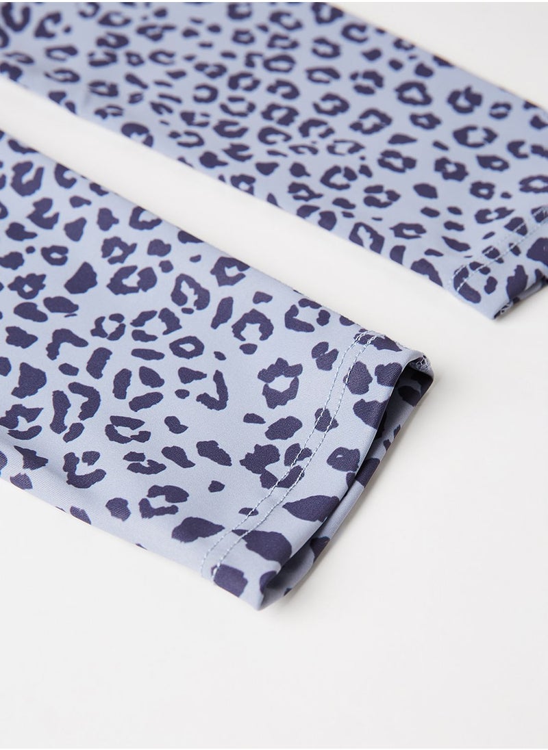 MANGO - Kids Leopard Print Leggings - Image 1