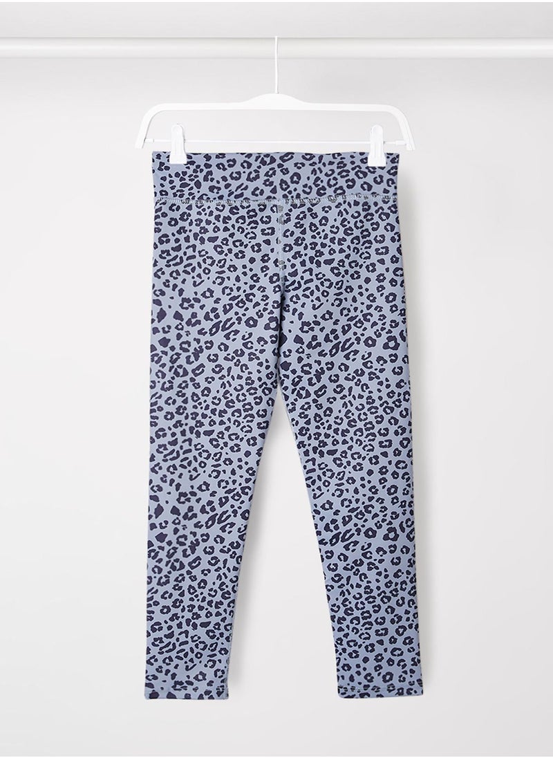 MANGO - Kids Leopard Print Leggings - Image 1
