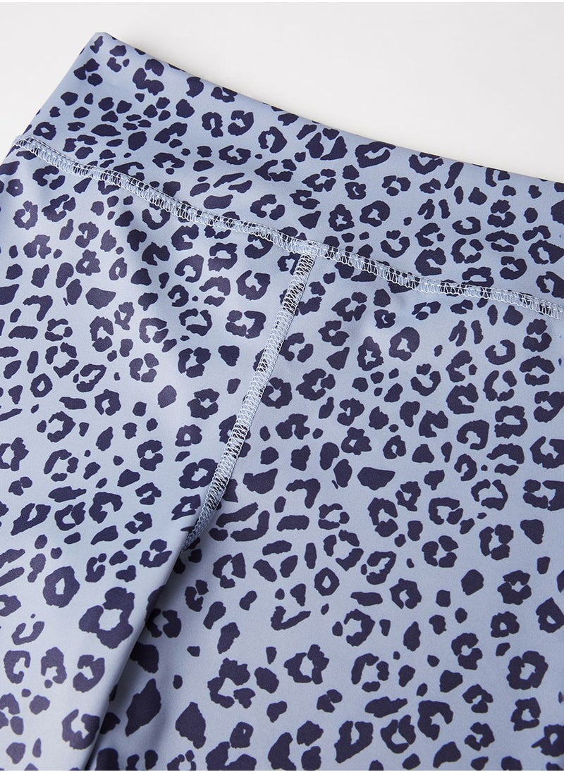 MANGO - Kids Leopard Print Leggings - Image 1