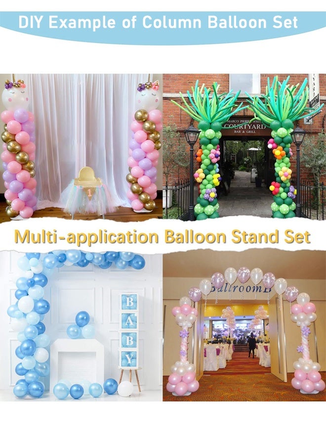 Fiber Pole Balloon Column  Arch Kit, 2m Wide Adjustable Balloon Column Arch Stand with Base Frame for Graduation Wedding Birthday Baby Shower Party Supplies Photo Backdrop Decoration - Image 4