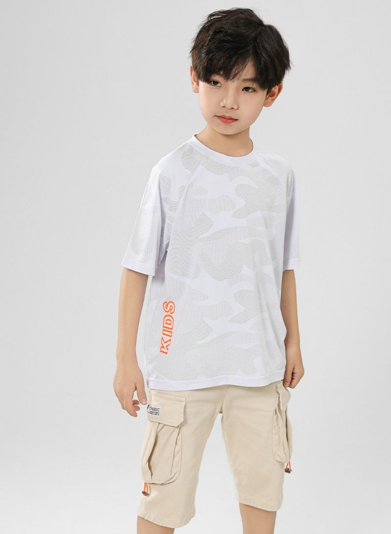 luluesses Children's quick-dry short sleeve T-shirt crew neck sweatshirt basketball jersey  - Image 1