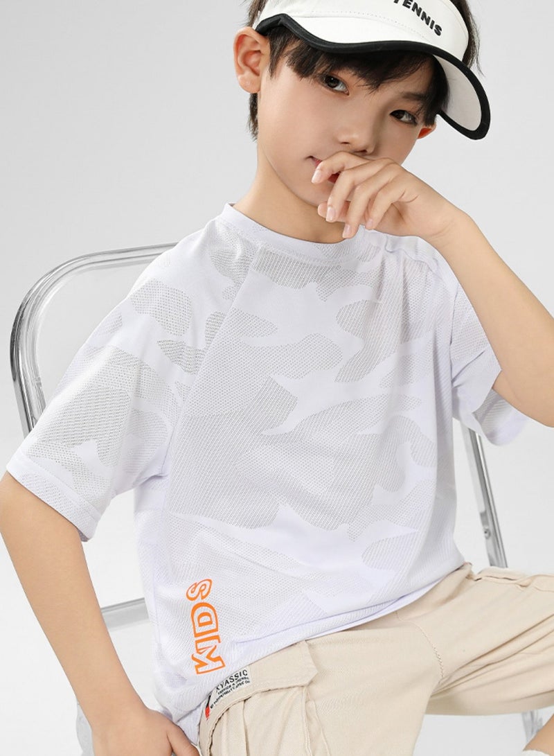 luluesses Children's quick-dry short sleeve T-shirt crew neck sweatshirt basketball jersey  - Image 2