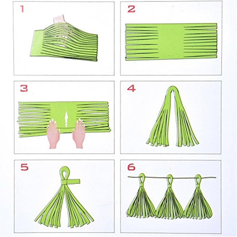 AIM & GGKK White and Silver Tassel Garland Banner Tissue Paper Tassels for Party Suppiles Decorations,Wedding Decorations,Nursery Decor,Engagement,Football Party, DIY Kits(20PCS) - Image 3