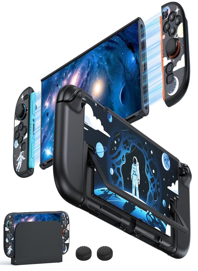 WAXITY Space Protective Case for Nintendo Switch 2(2025), Slim Hard Shell for Switch 2 Accessories, Scratch&Shock Protection Cover for Joy con 2 with 2 Thumb Grips - Image 1