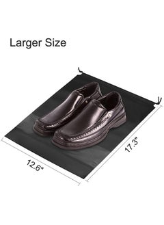 Lemon 20PCS Travel Shoe Bags with Rope Large Shoes Storage Organizers Pouch for Men and Women Clear Drawstring Bags, Black Grey  - Image 2