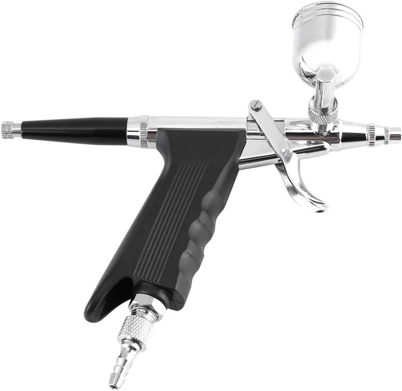 HEEPDD Airbrush Kit for Art Painting, 2 Cups Side Feed Spray Gun, 0.3mm Nozzle for Cake Decorating and Tattoo Makeup Airbrush Kit for Art Painting, Trigger Design, Nan Supplies - Image 1