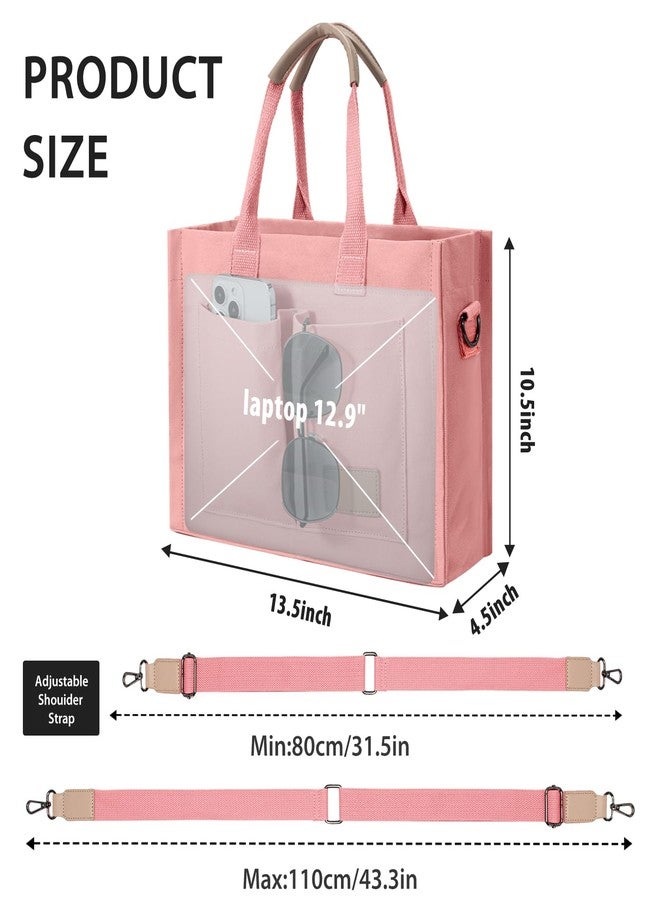 GASSDA Tote Bags for Women Canvas Tote Purse Crossbody Bags with Pockets Top Handle Shoulder Handbags Satchel Bags for Work - Image 3