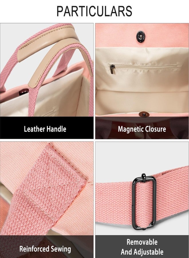 GASSDA Tote Bags for Women Canvas Tote Purse Crossbody Bags with Pockets Top Handle Shoulder Handbags Satchel Bags for Work - Image 5