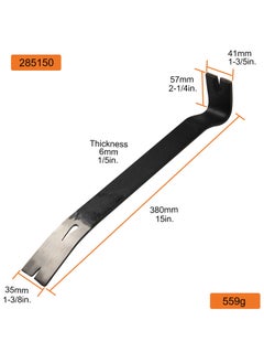 KSEIBI Bar Utility Pry Bar -Hand Crow Bar Tool, Remove Nails, Pry Apart Wood Joints, Lift Heavy Objects, Perfect Tool for Prying, Scraping, Lifting, Pulling, Construction and Carpentry, Demolition Work.  - Image 5