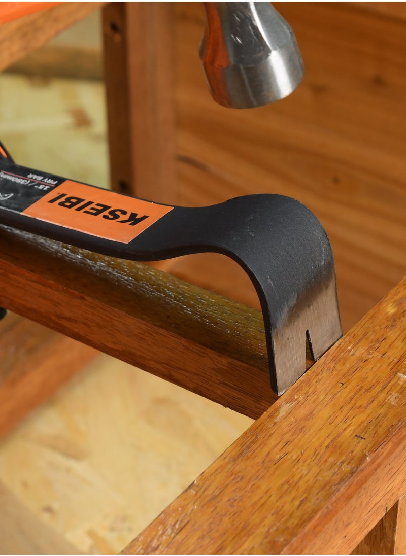 Bar Utility Pry Bar -Hand Crow Bar Tool, Remove Nails, Pry Apart Wood Joints, Lift Heavy Objects, Perfect Tool for Prying, Scraping, Lifting, Pulling, Construction and Carpentry, Demolition Work.