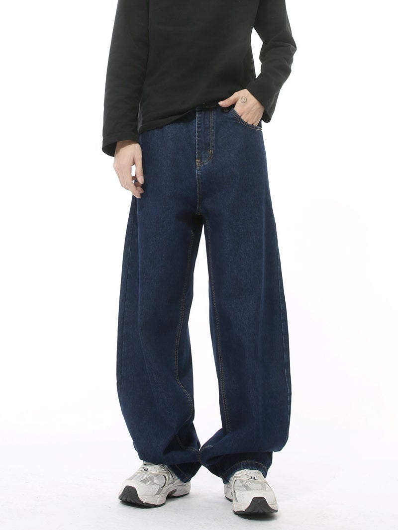 Mtlclothes Men'S Clothing | Multi-Color American Retro Distressed Washed Scimitar Jeans Casual Wide-Leg Pants - Image 3