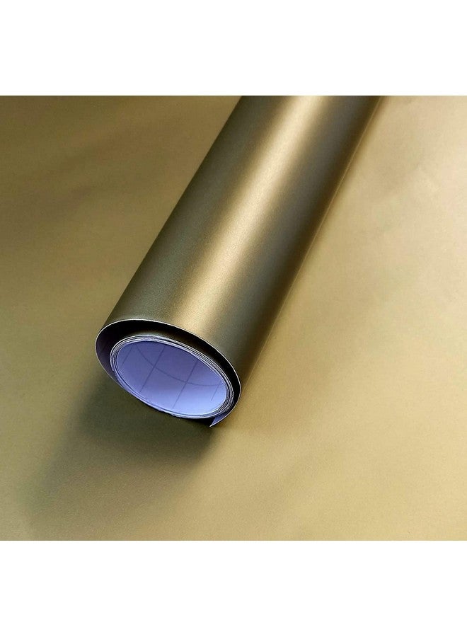 SUNBIRD Matte Wallpaper Peel And Stick Waterproof Contact Paper For Cabinets Walls Removable Self Adhesive Wall Paper For Kitchen Bathroom (24 X 48 Inch Gold Matte) - Image 2