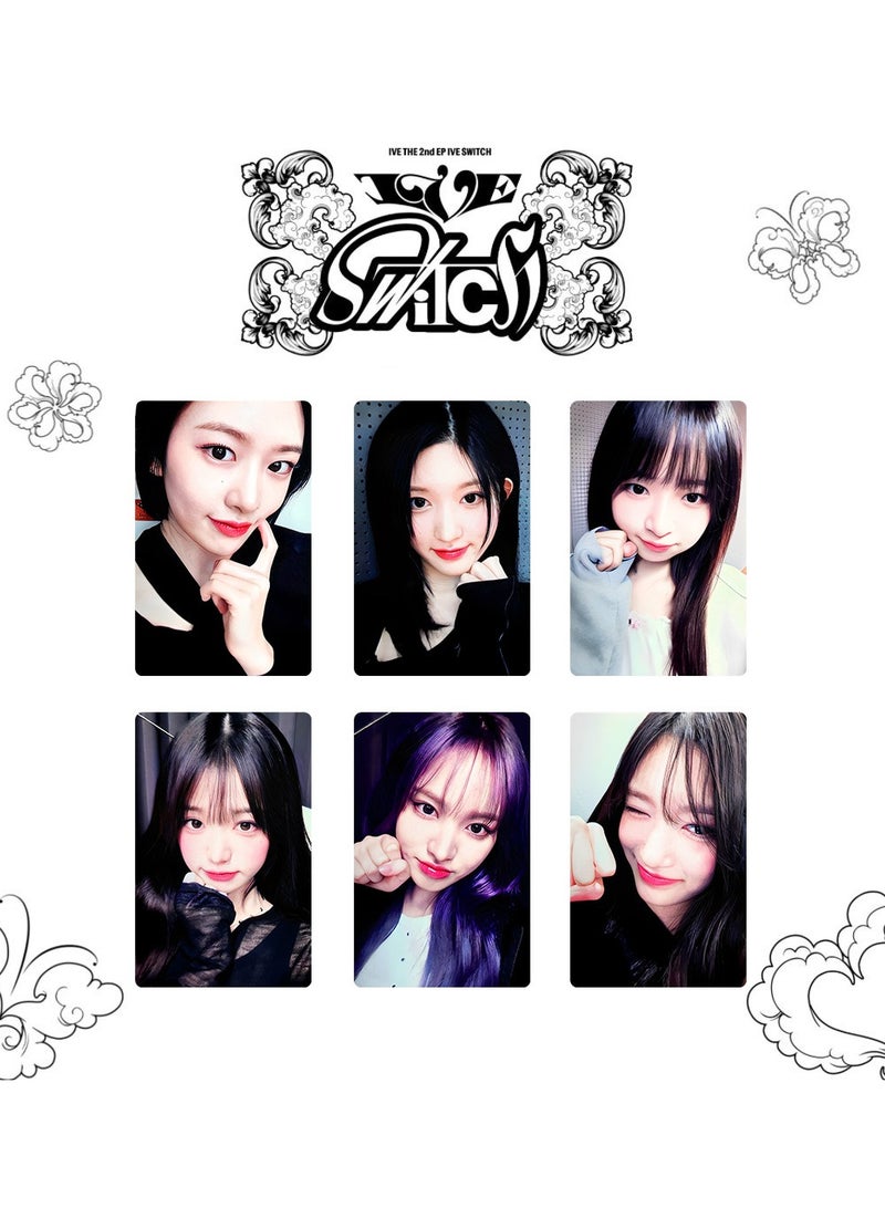 NIBEMINENT 6 Pcs Kpop IVE - IVE SWITCH Lomo Cards Card For Fans Collection Gifts