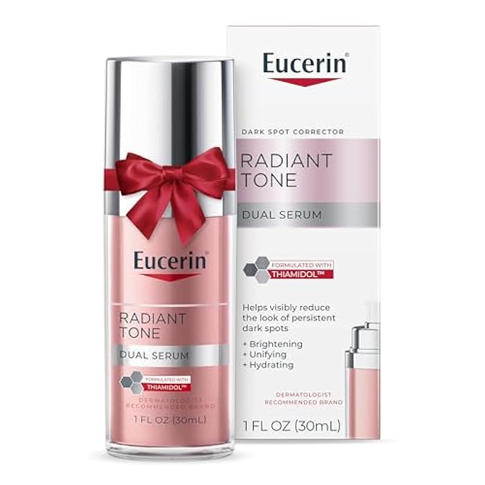 Eucerin Radiant Tone Dual Serum Dark Spot Corrector, Dark Spot Serum with Thiamidol and Hyaluronic Acid, Helps Visibly Reduce the Look of Dark Spots, Holiday Gifts for Self Care, 1 Fl Oz Bottle - Image 1