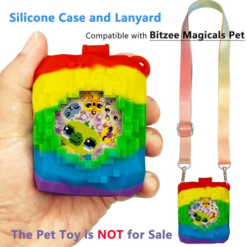 JCHPINE Hard Carrying Case and Silicone Cover for Bitzee Magicals Interactive Toy Digital Pet, Accessories Case for Bitzee Magicals Virtual Electronic Pets (Multicolor) - Image 2