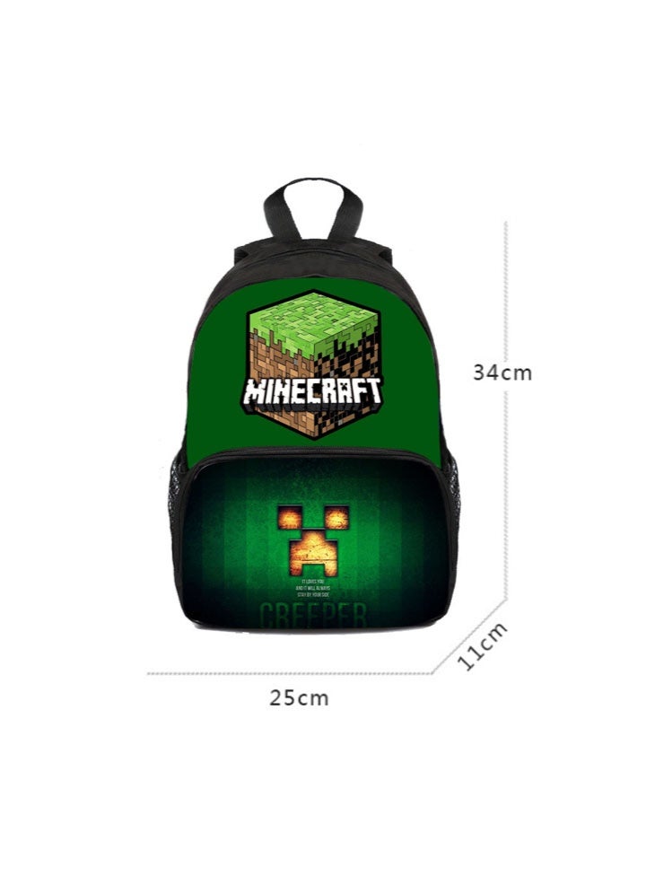 ماين كرافت على ظهره الحقائب المدرسية للمراهقين وطلاب المدارس الابتدائية الرجال والنساء الترفيه الرياضة الظهر - Image 2
