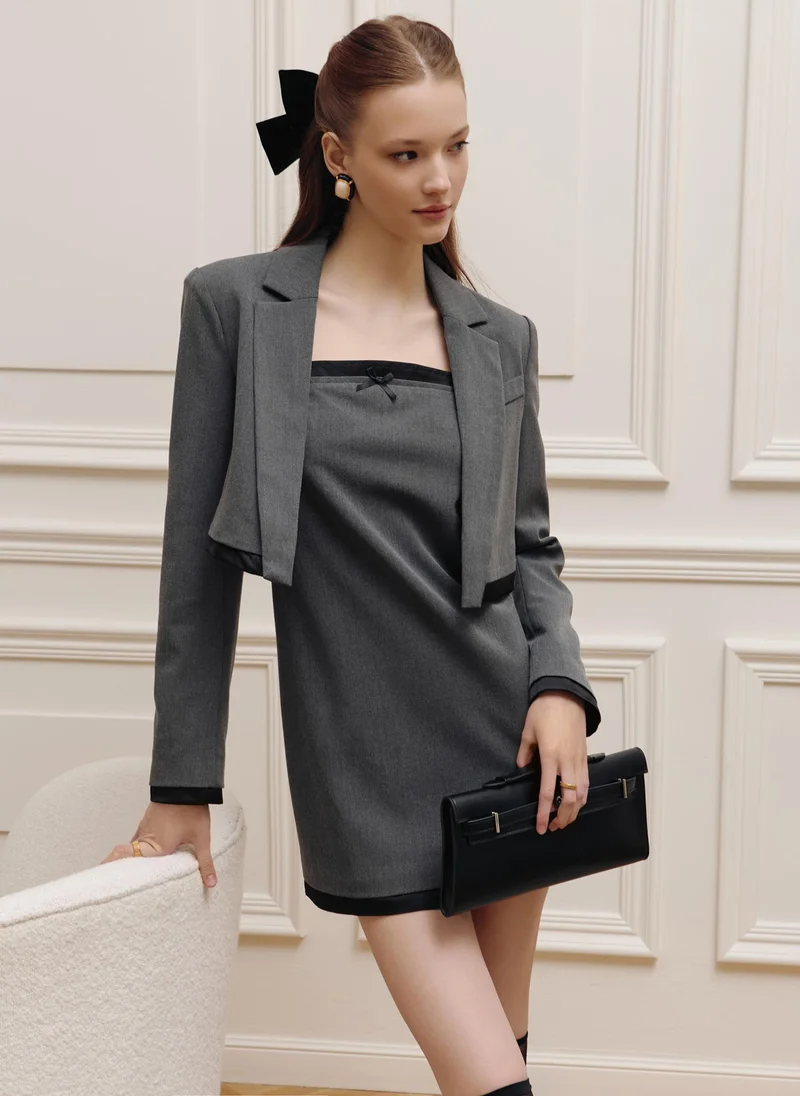 Lichi Double material cropped jacket
