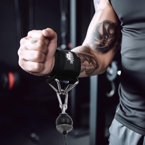 Lights Mountain Wrist Cuffs for Cable Machines – Padded & Adjustable Straps for Lateral Raises, Tricep Pushdowns & Strength Training - Image 4