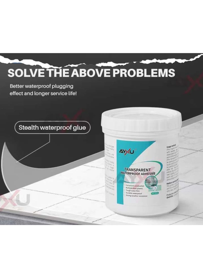 DubaiGallery Waterproof Glue Waterproof Invisible Paste Mighty Repair Adhesive Polyurethane Leak-Proof Coating WithBrush  - Image 2