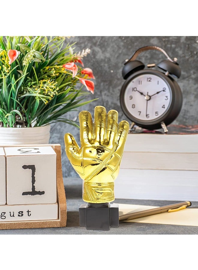 Captaintech Award Trophies Goalkeeper Trophy Gold Glove Trophy Gloves Shape Soccer Match Award Cups for Office School Kindergarten - Image 3