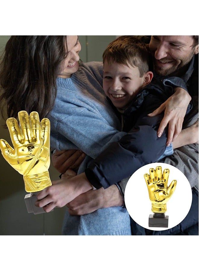 Captaintech Award Trophies Goalkeeper Trophy Gold Glove Trophy Gloves Shape Soccer Match Award Cups for Office School Kindergarten - Image 4