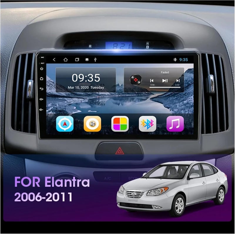4K إم آر سي شاشة سيارة أندرويد لسيارة هيونداي إلنترا موديل 2006 إلى 2011 مع كاميرا خلفية - Image 5